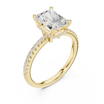 Gold Eternal Grace Halo Band Ring Right View