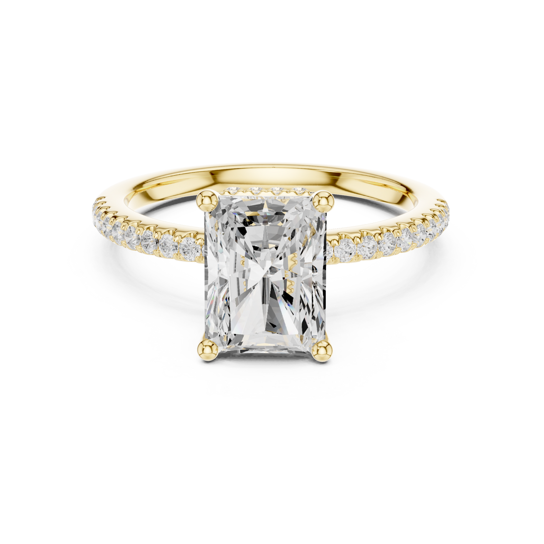 Gold Eternal Grace Halo Band Ring Right View