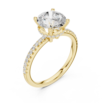 Gold Celeste Halo Crown Ring Right View