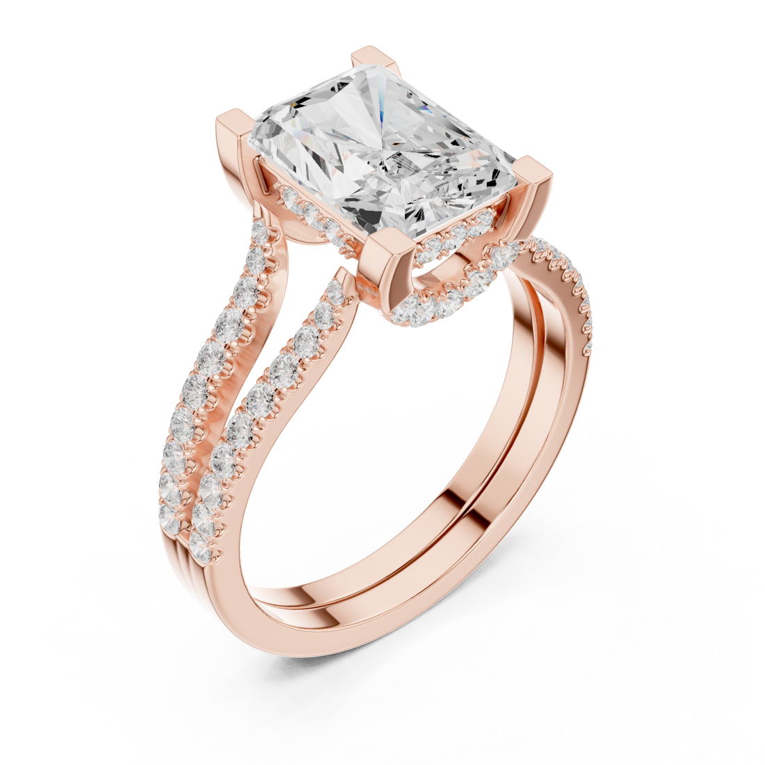  Rose Gold Eternal Embrace Radiance Ring Right View