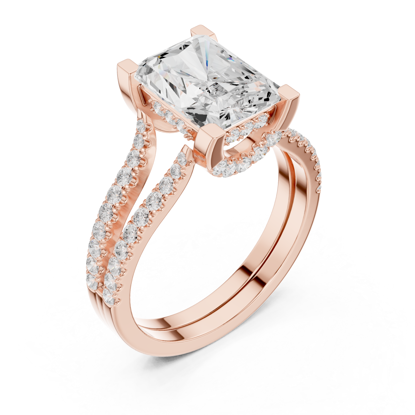  Rose Gold Eternal Embrace Radiance Ring Right View
