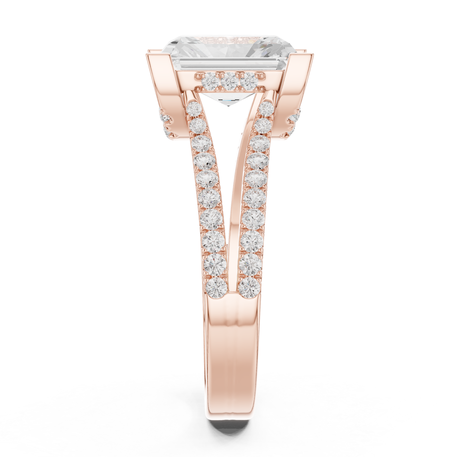  Rose Gold Eternal Embrace Radiance Ring Side View