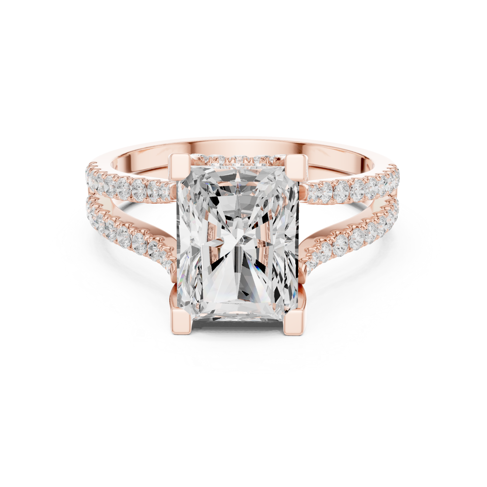  Rose Gold Eternal Embrace Radiance Ring Front View
