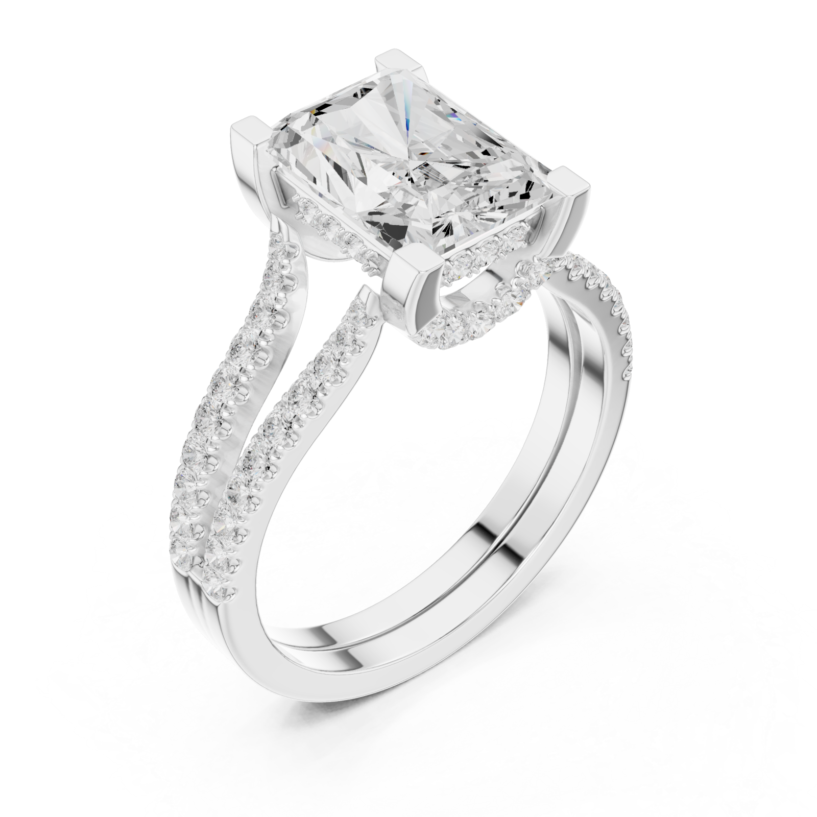  White Gold Eternal Embrace Radiance Ring Right View