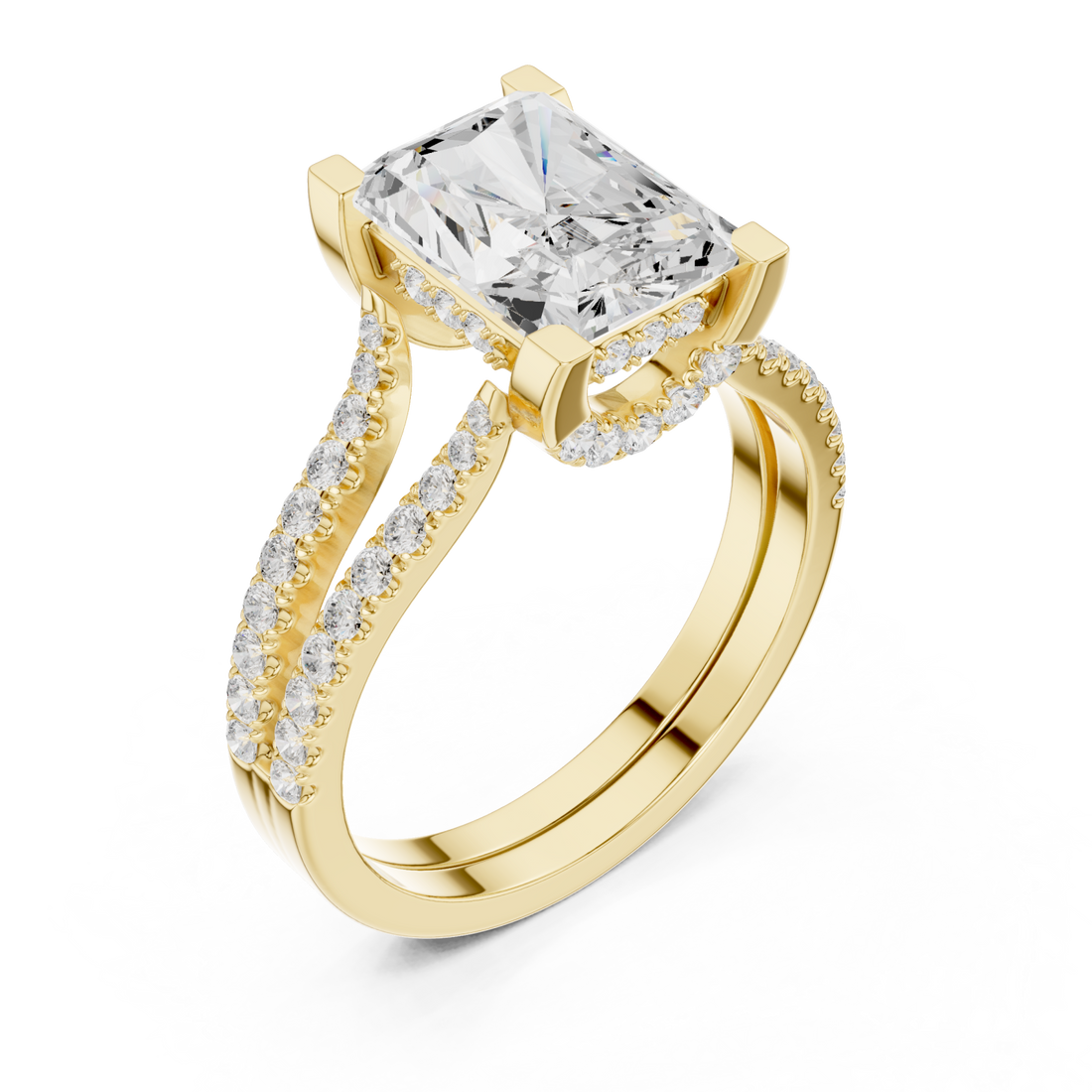 Gold Eternal Embrace Radiance Ring Right View