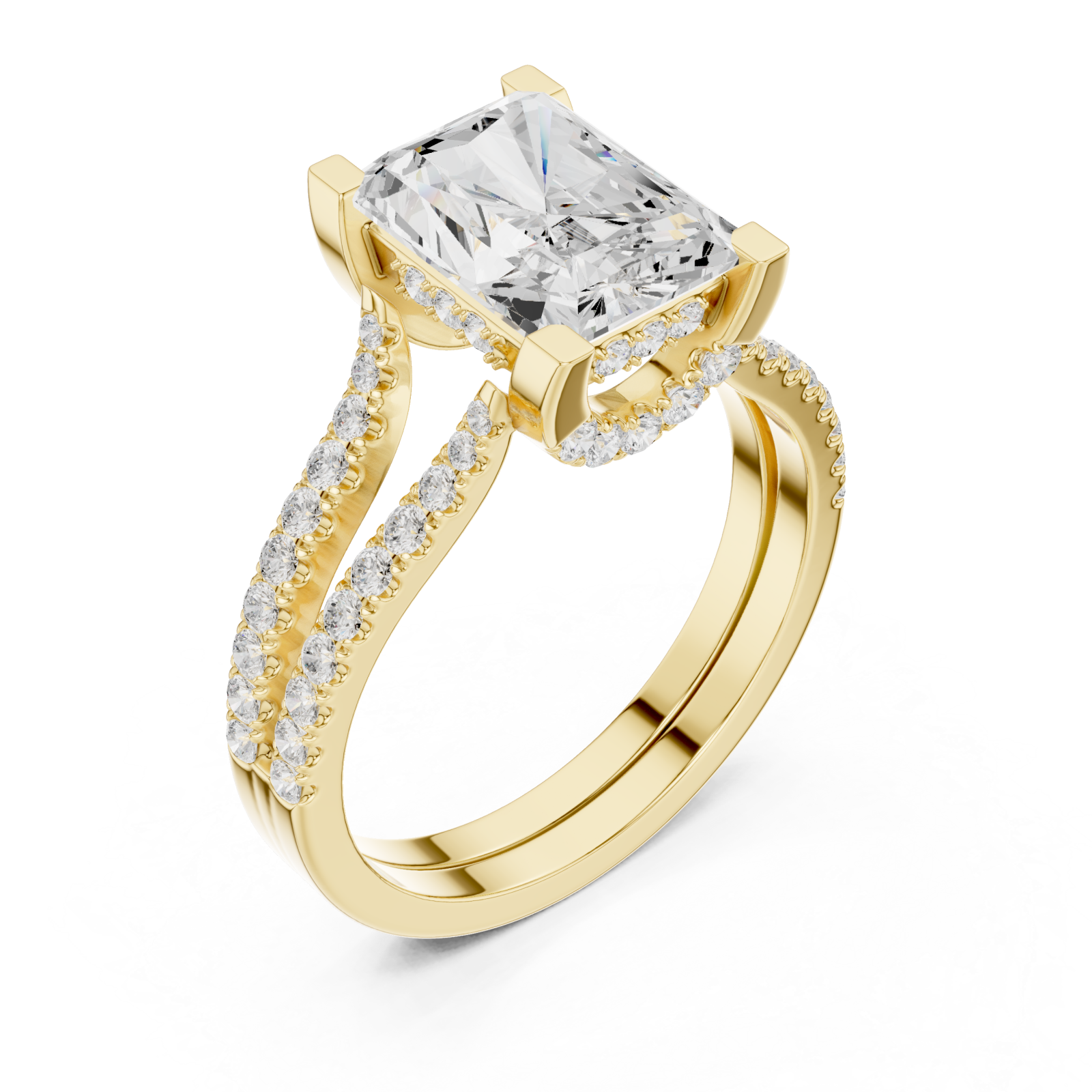 Gold Eternal Embrace Radiance Ring Right View