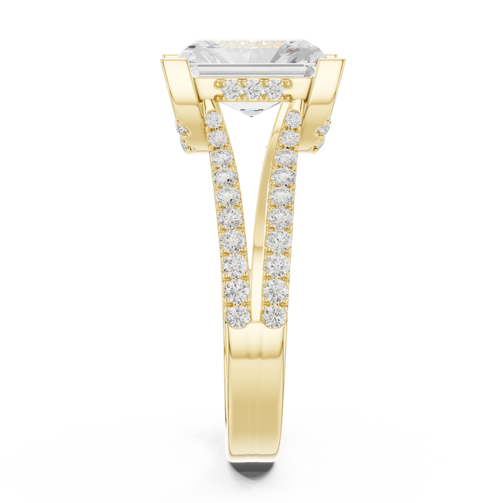  Gold Eternal Embrace Radiance Ring Side View