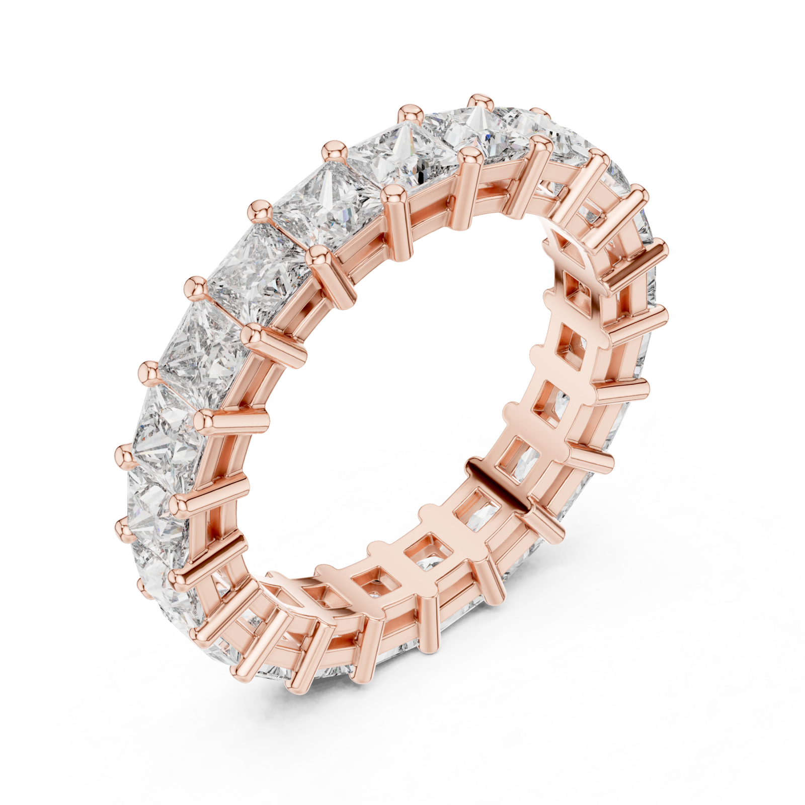  Rose Gold Classic Allure Pavé Set Ring Right View
