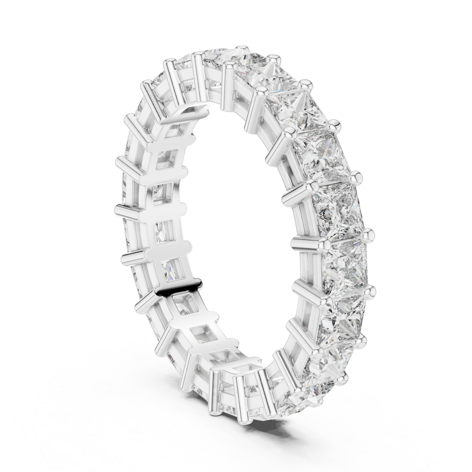  White Gold Classic Allure Pavé Set Ring Left View