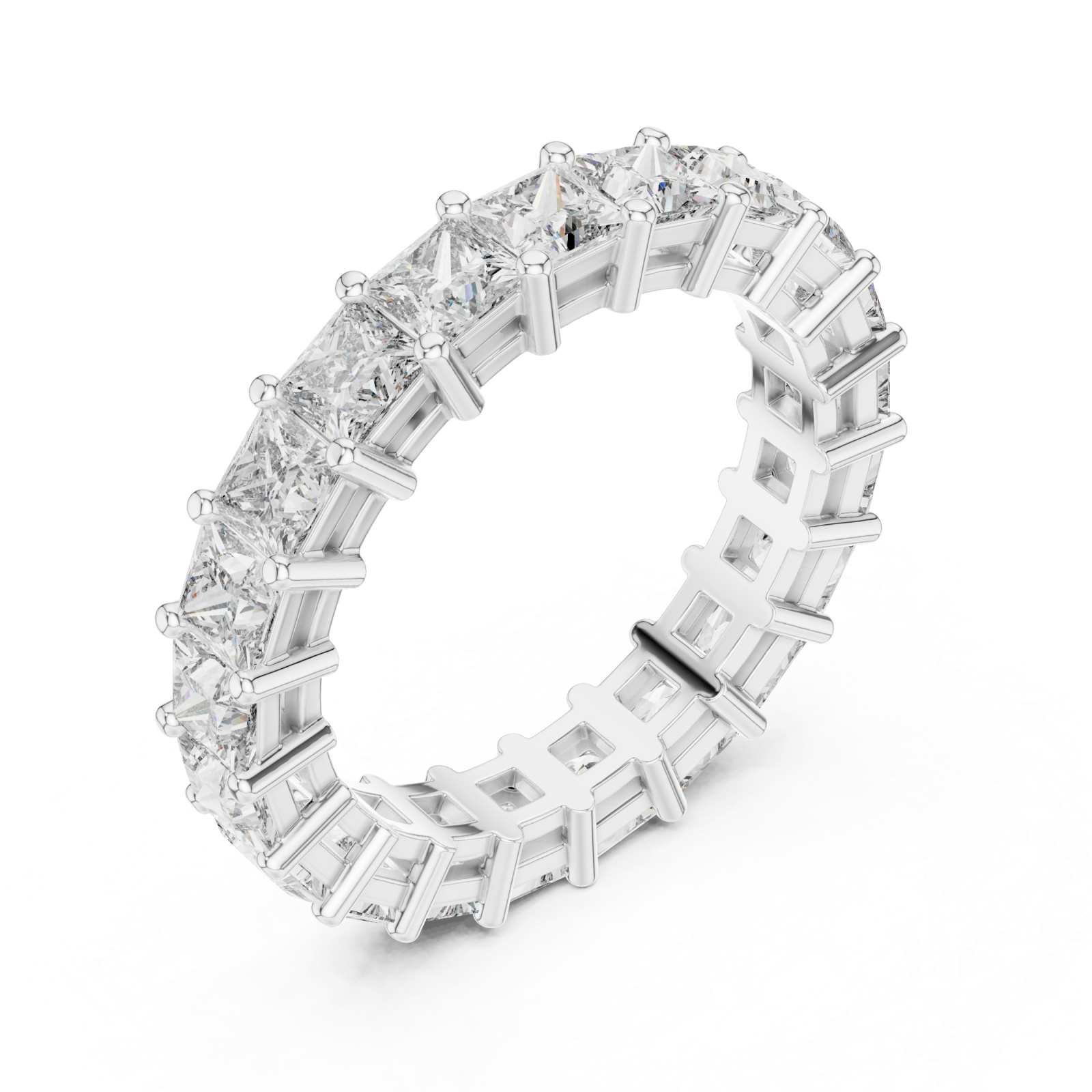  White Gold Classic Allure Pavé Set Ring Right View