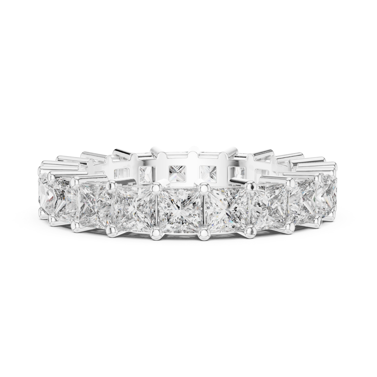  White Gold Classic Allure Pavé Set Ring Side View