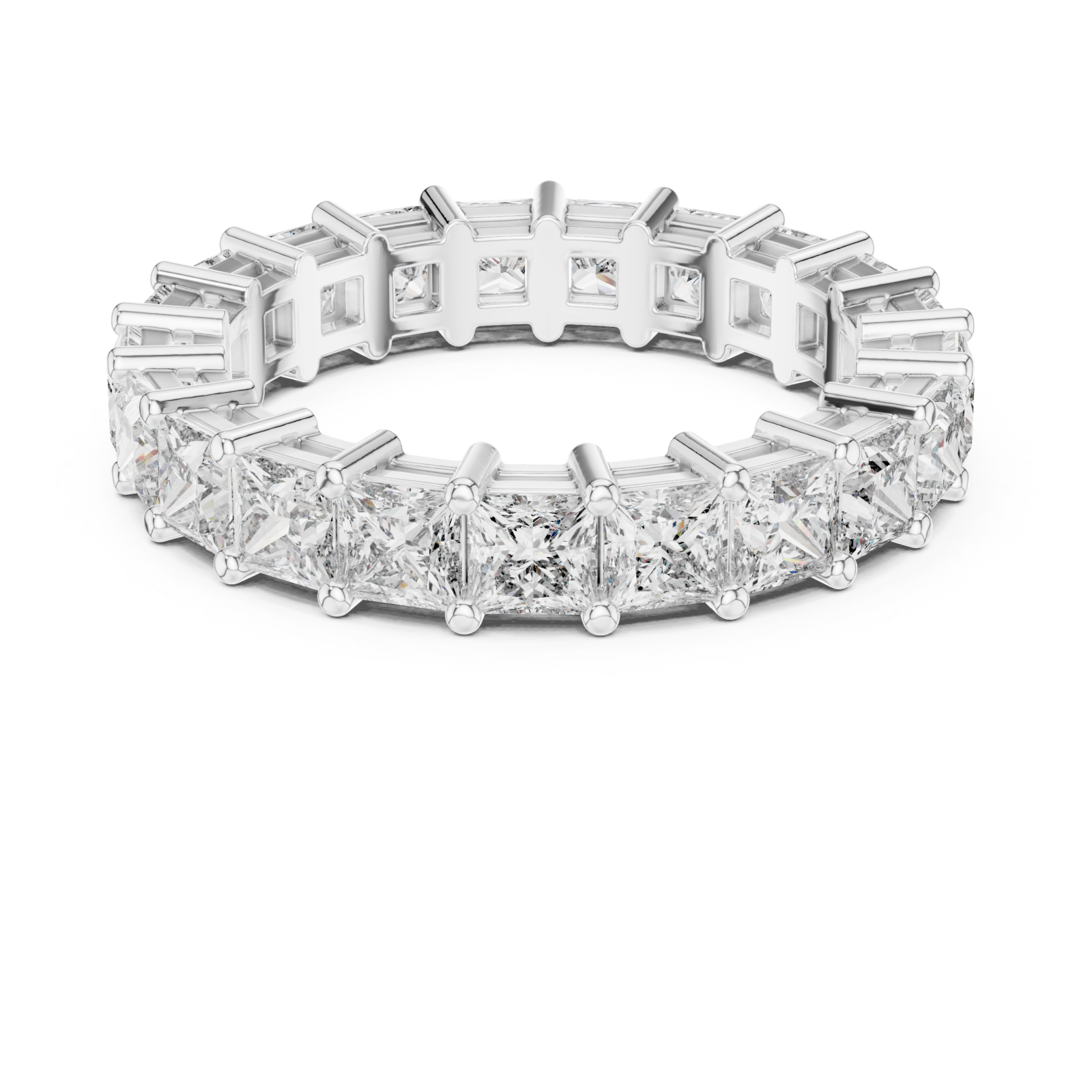  White Gold Classic Allure Pavé Set Ring Front View