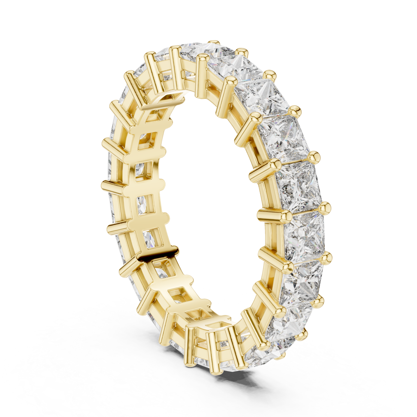  Gold Classic Allure Pavé Set Ring Left View