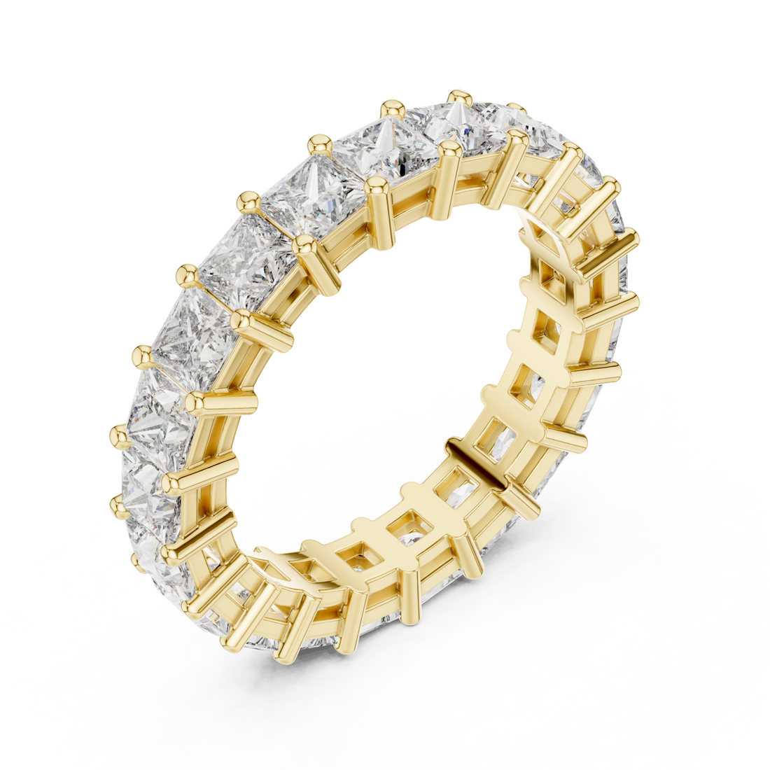 Gold Classic Allure Pavé Set Ring Right View