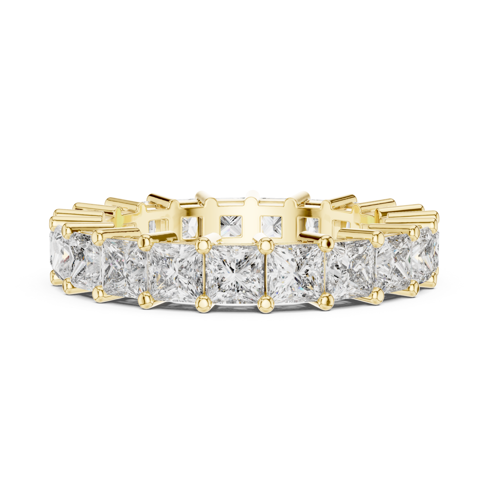  Gold Classic Allure Pavé Set Ring Side View