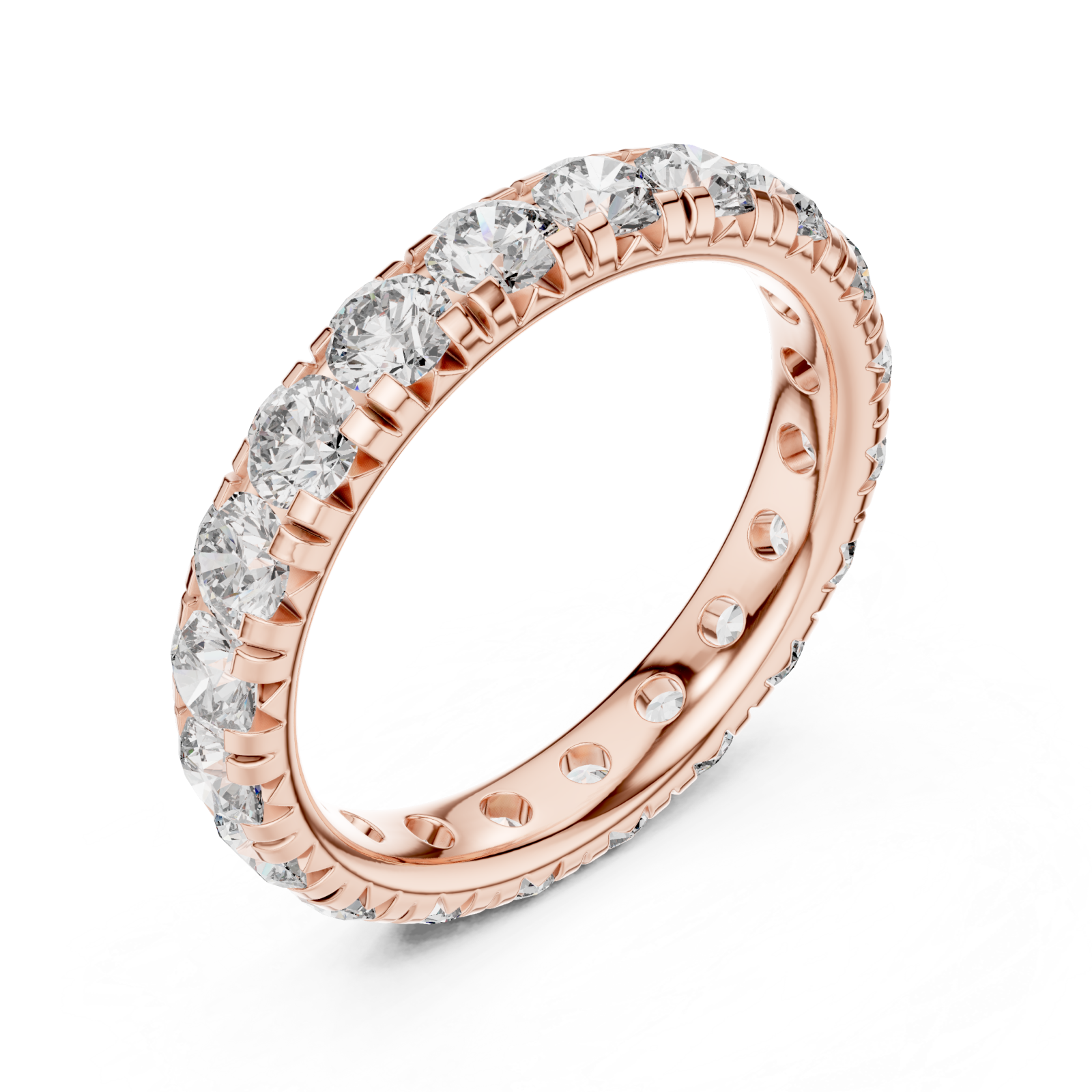  Rose Gold Serenity Luxe Eternity Band Ring Right View