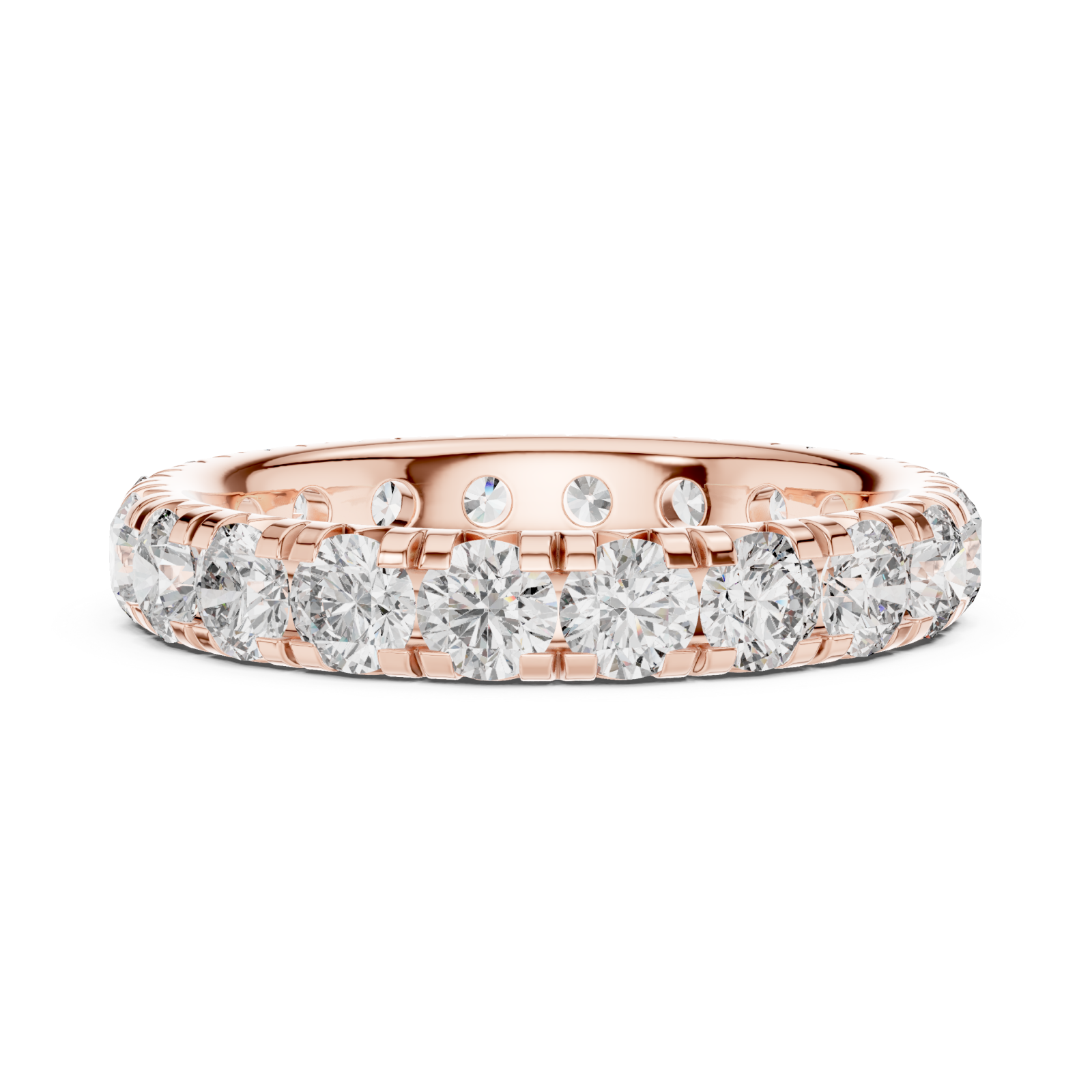  Rose Gold Serenity Luxe Eternity Band Ring Side View