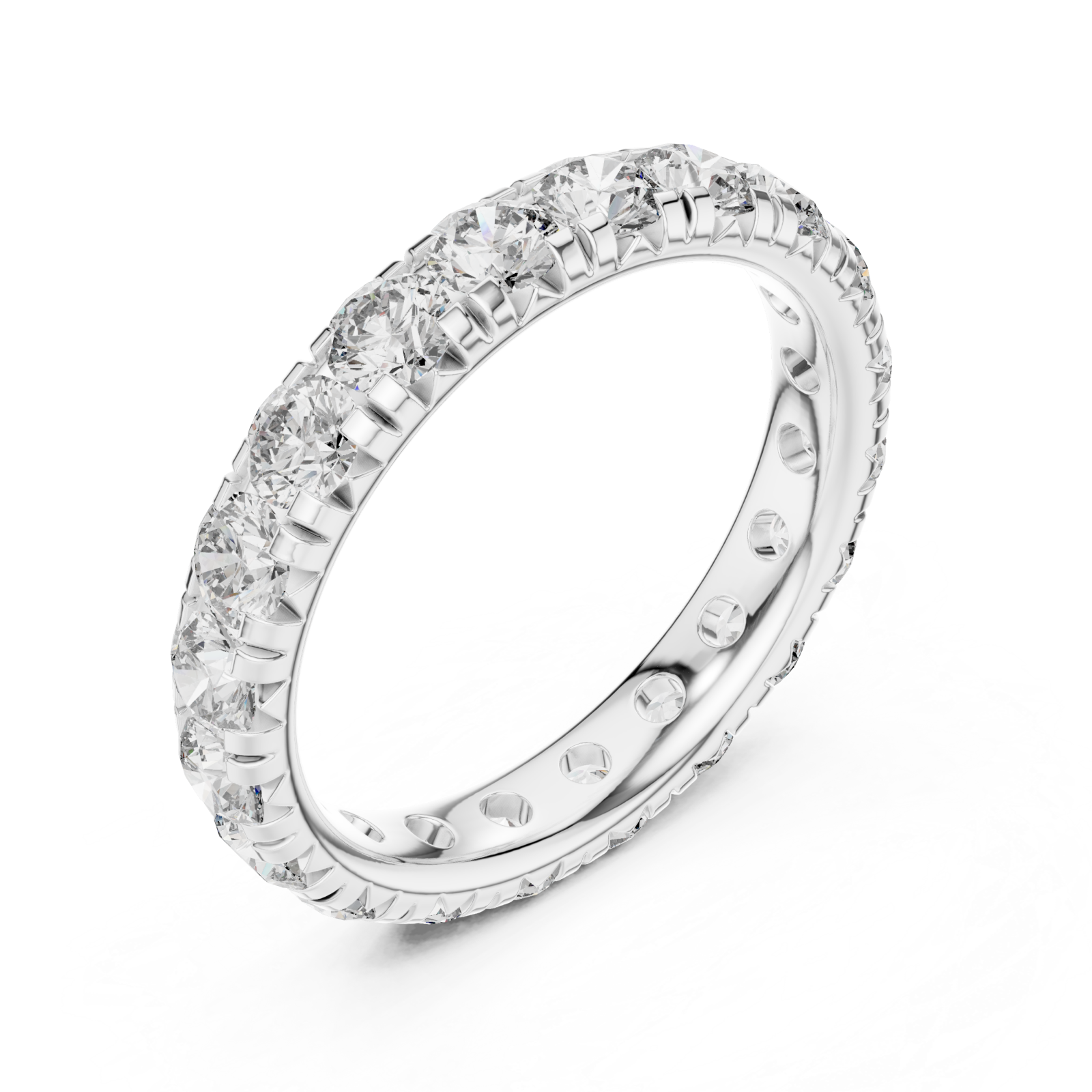  White Gold Serenity Luxe Eternity Band Ring Right View
