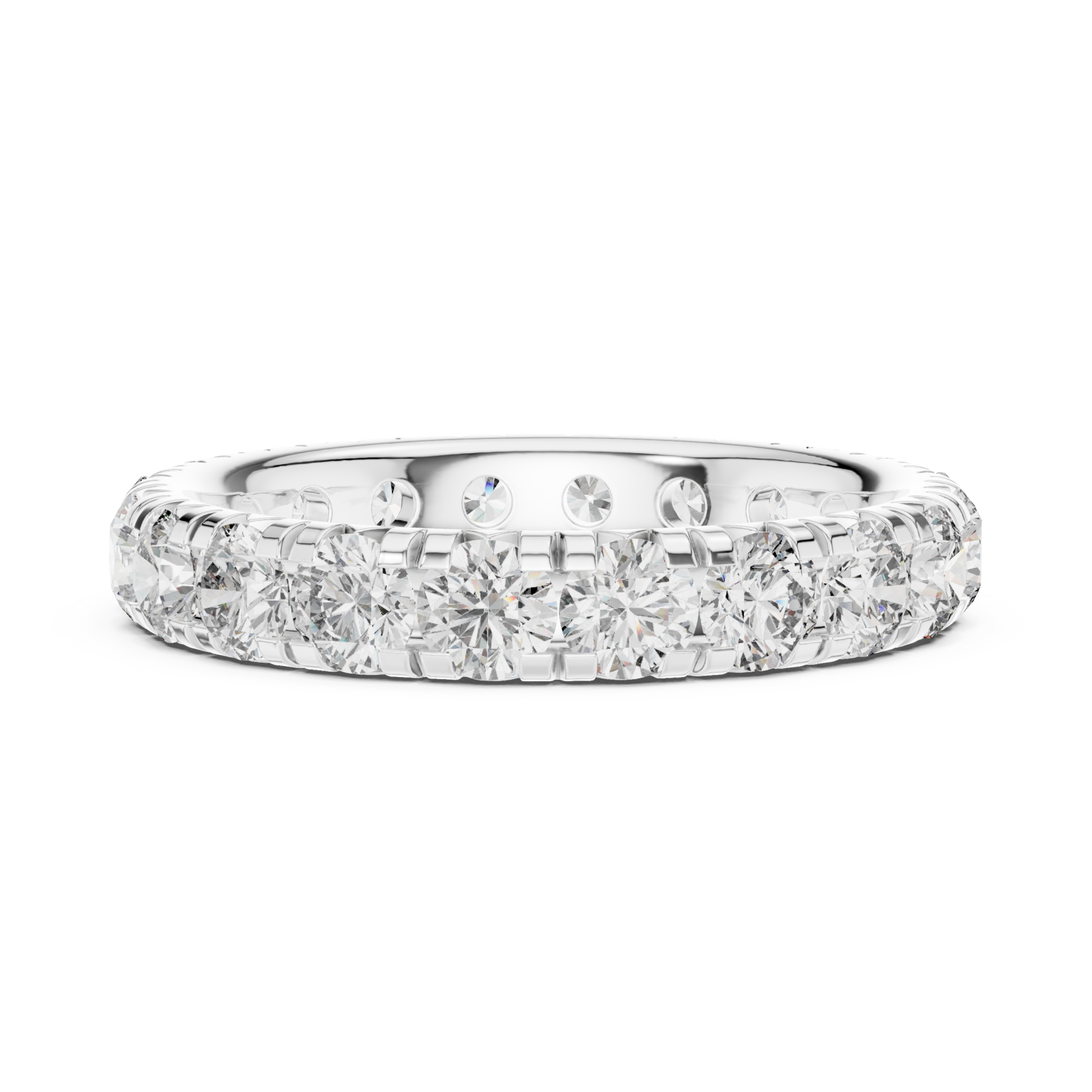  White Gold Serenity Luxe Eternity Band Ring Side View