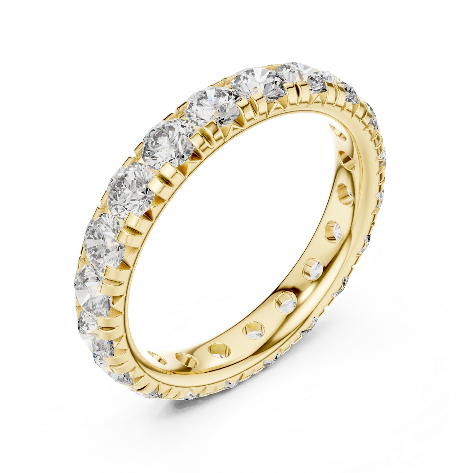Gold Serenity Luxe Eternity Band Ring Right View