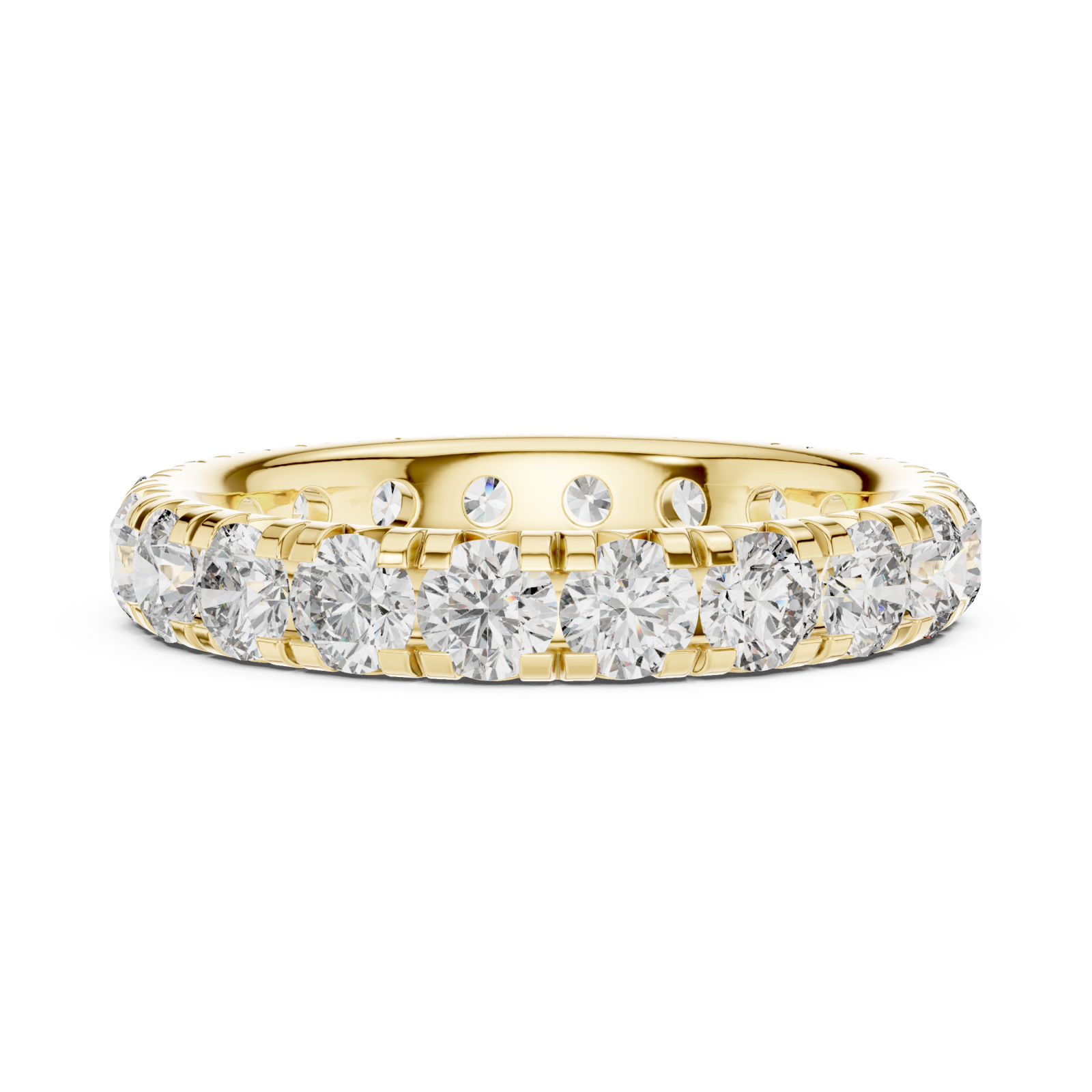  Gold Serenity Luxe Eternity Band Ring Side View