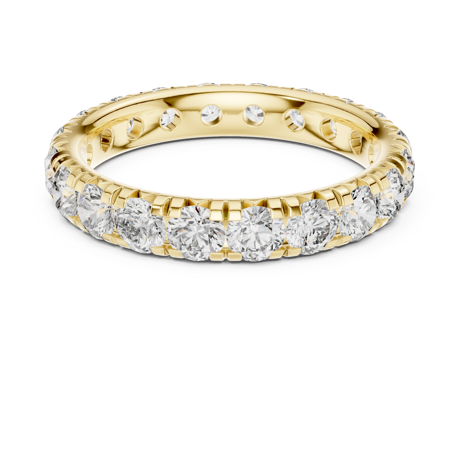  Gold Serenity Luxe Eternity Band Ring Front View