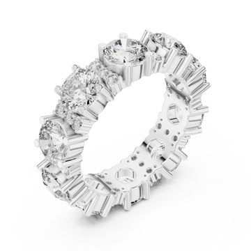  White Gold Aurora Radiant Horizon Statement Ring Right View
