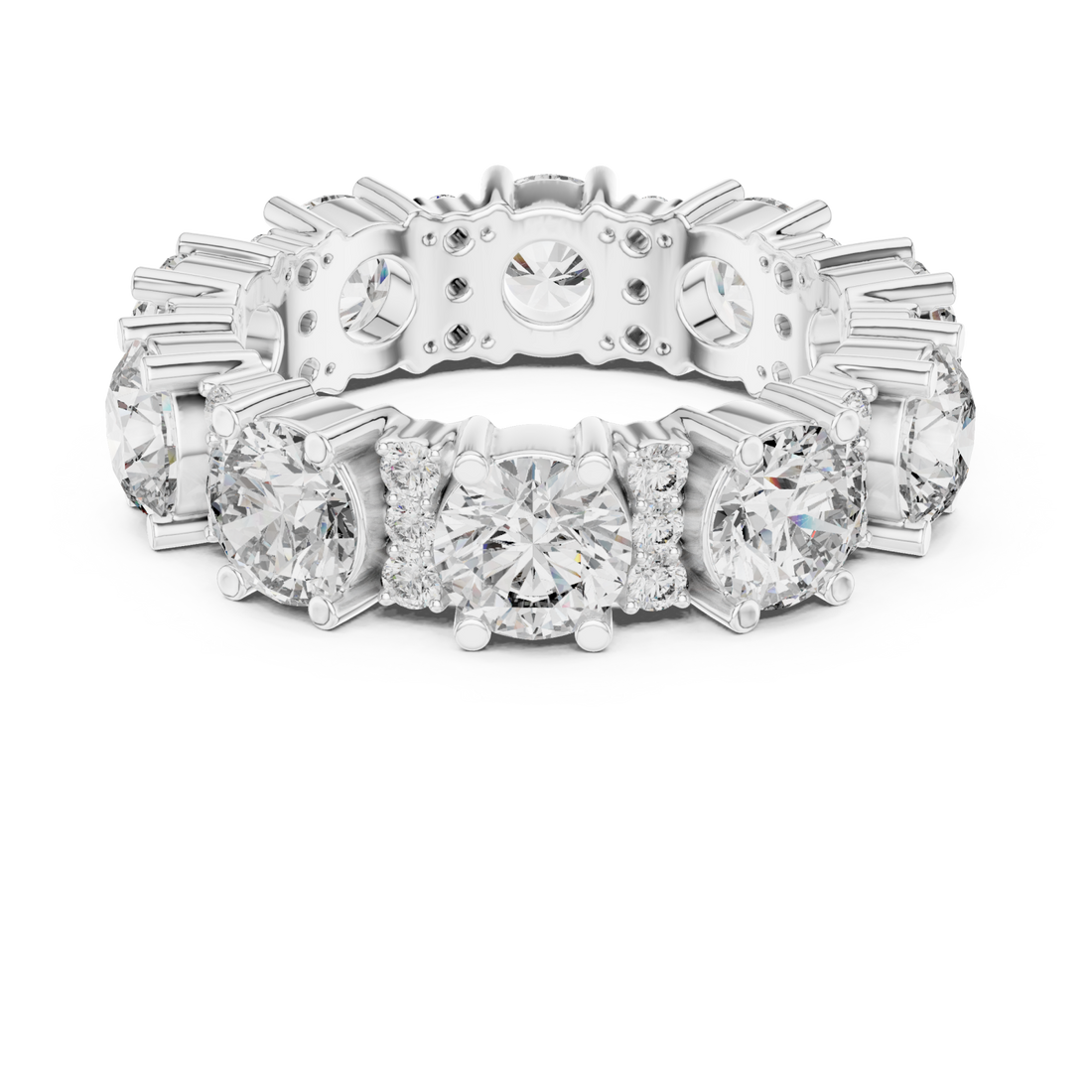  White Gold Aurora Radiant Horizon Statement Ring Right View