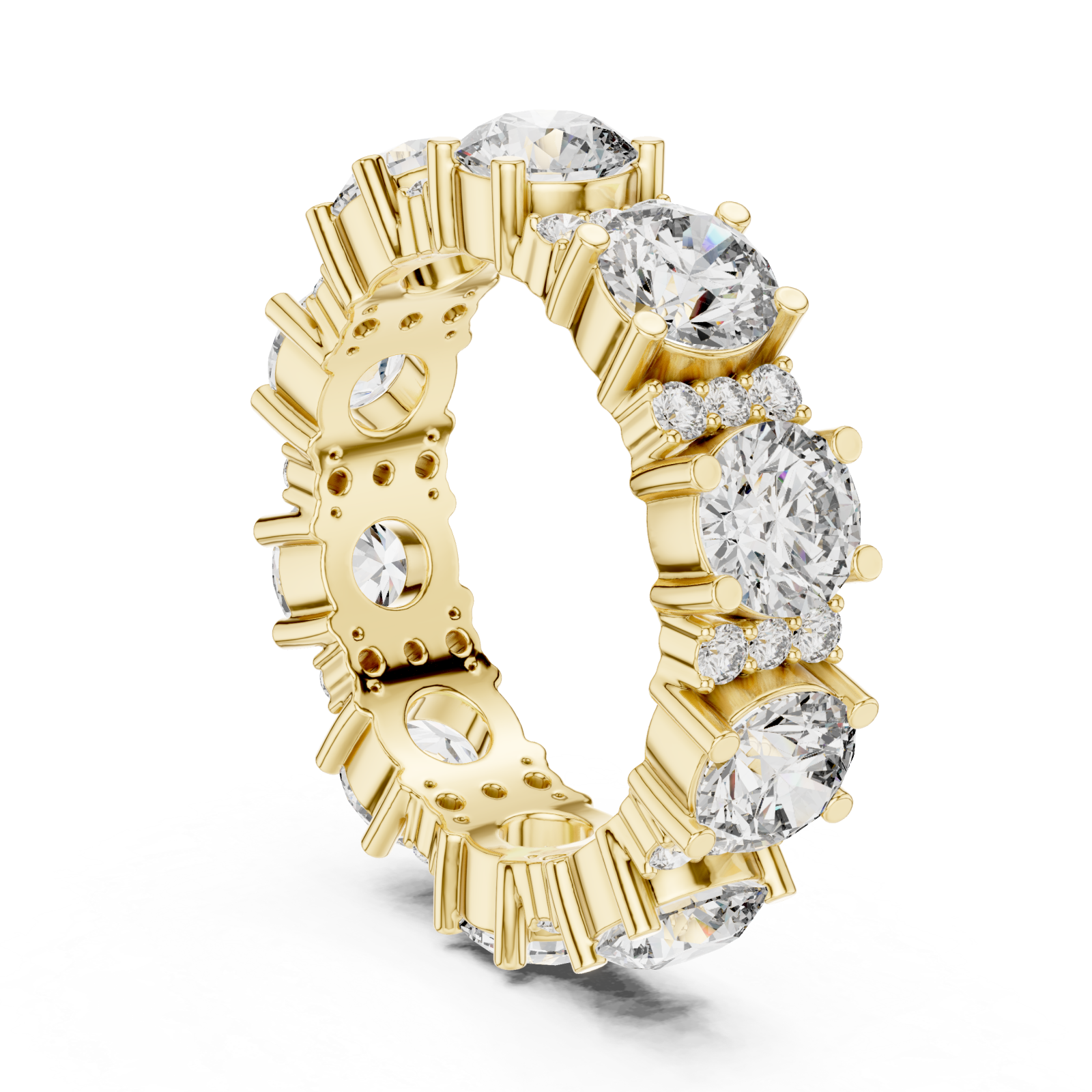  Gold Aurora Radiant Horizon Statement Ring Left View