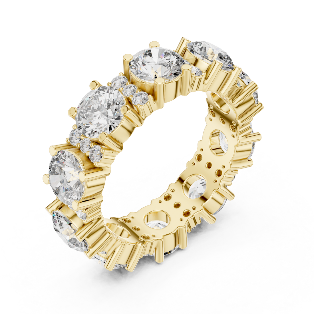 Gold Aurora Radiant Horizon Statement Ring Right View