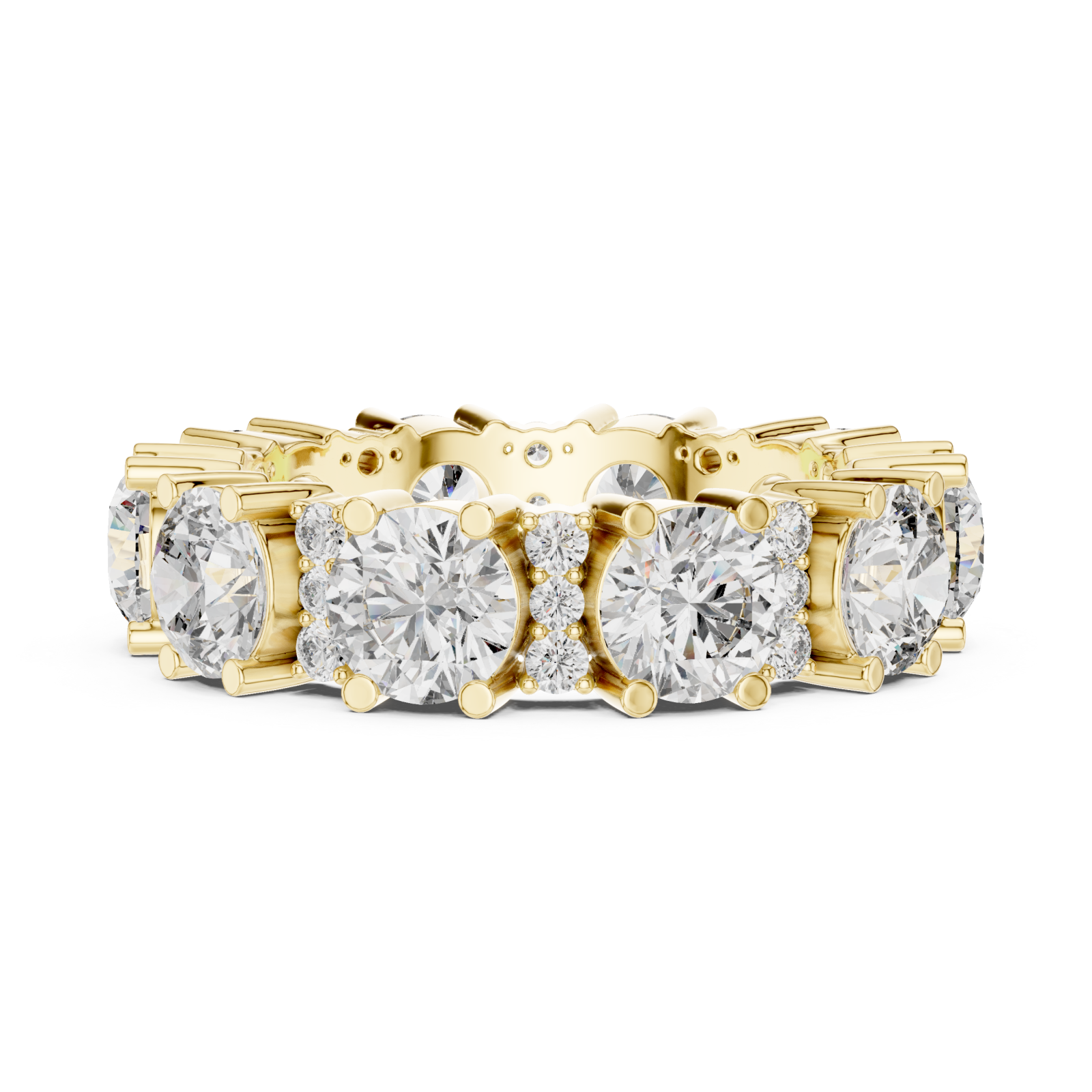  Gold Aurora Radiant Horizon Statement Ring Side View