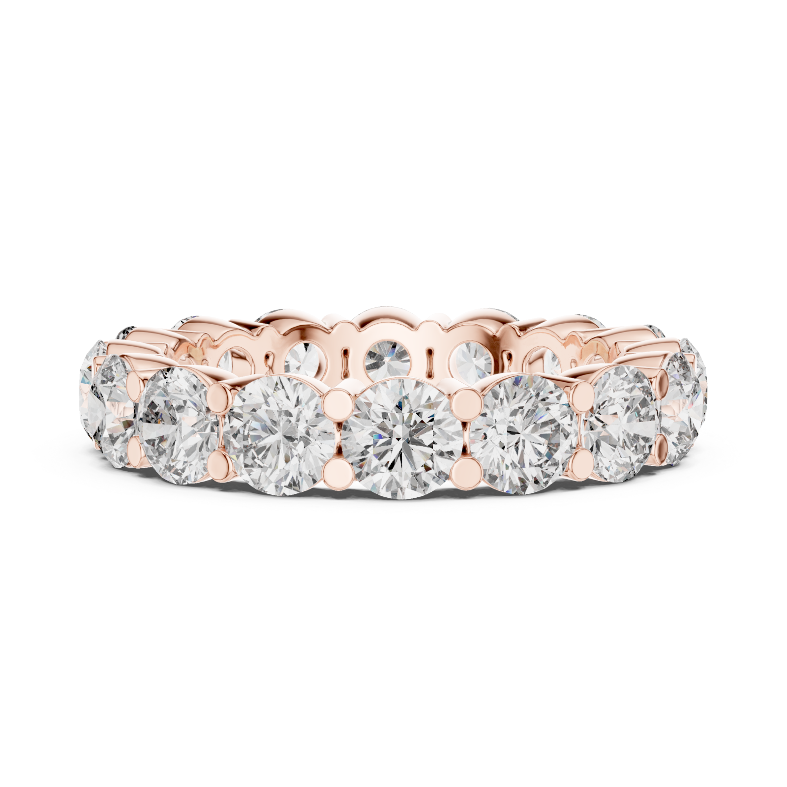  Rose Gold Pure Grace Classic Eternity Ring Side View