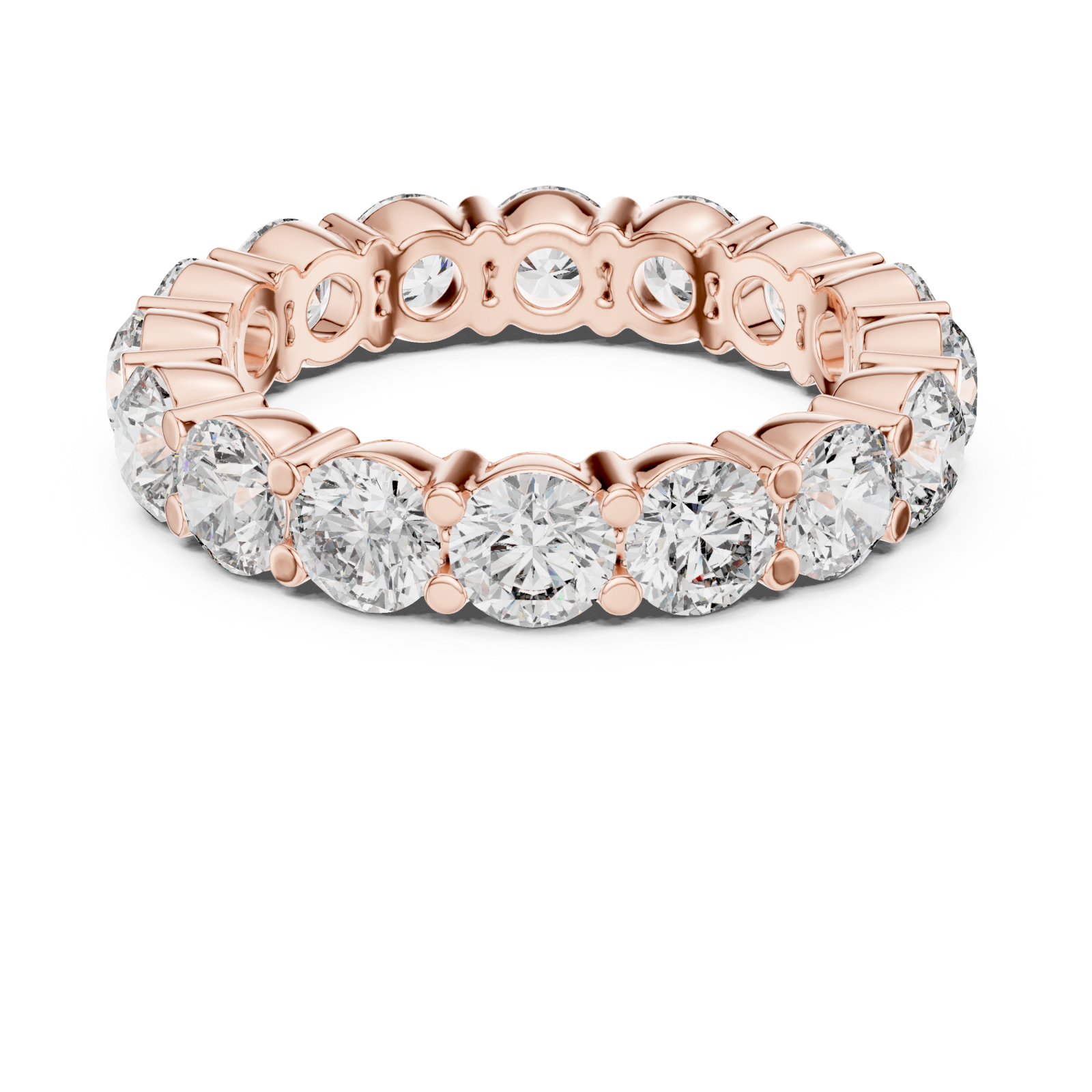  Rose Gold Pure Grace Classic Eternity Ring Front View
