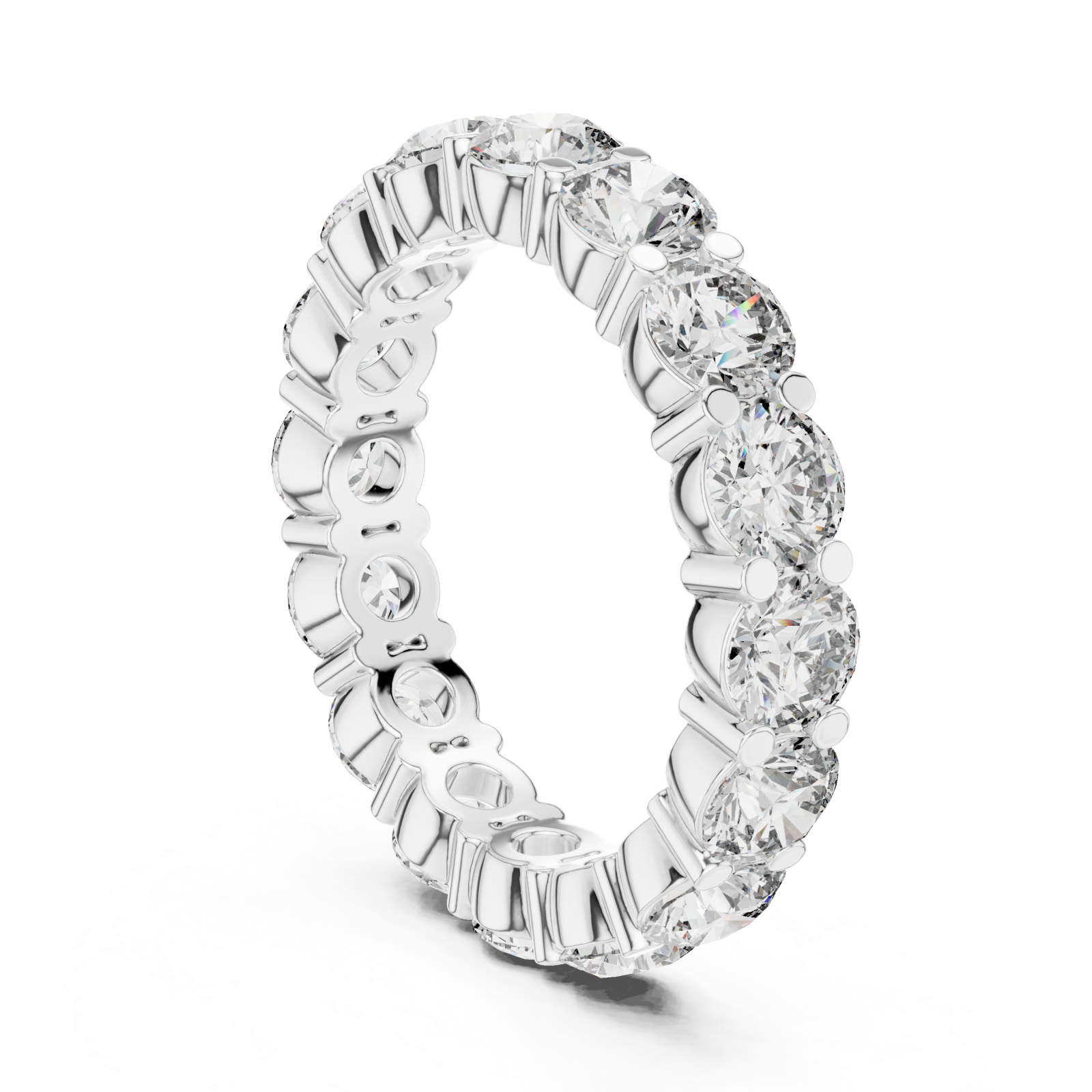  White Gold Pure Grace Classic Eternity Ring Left View