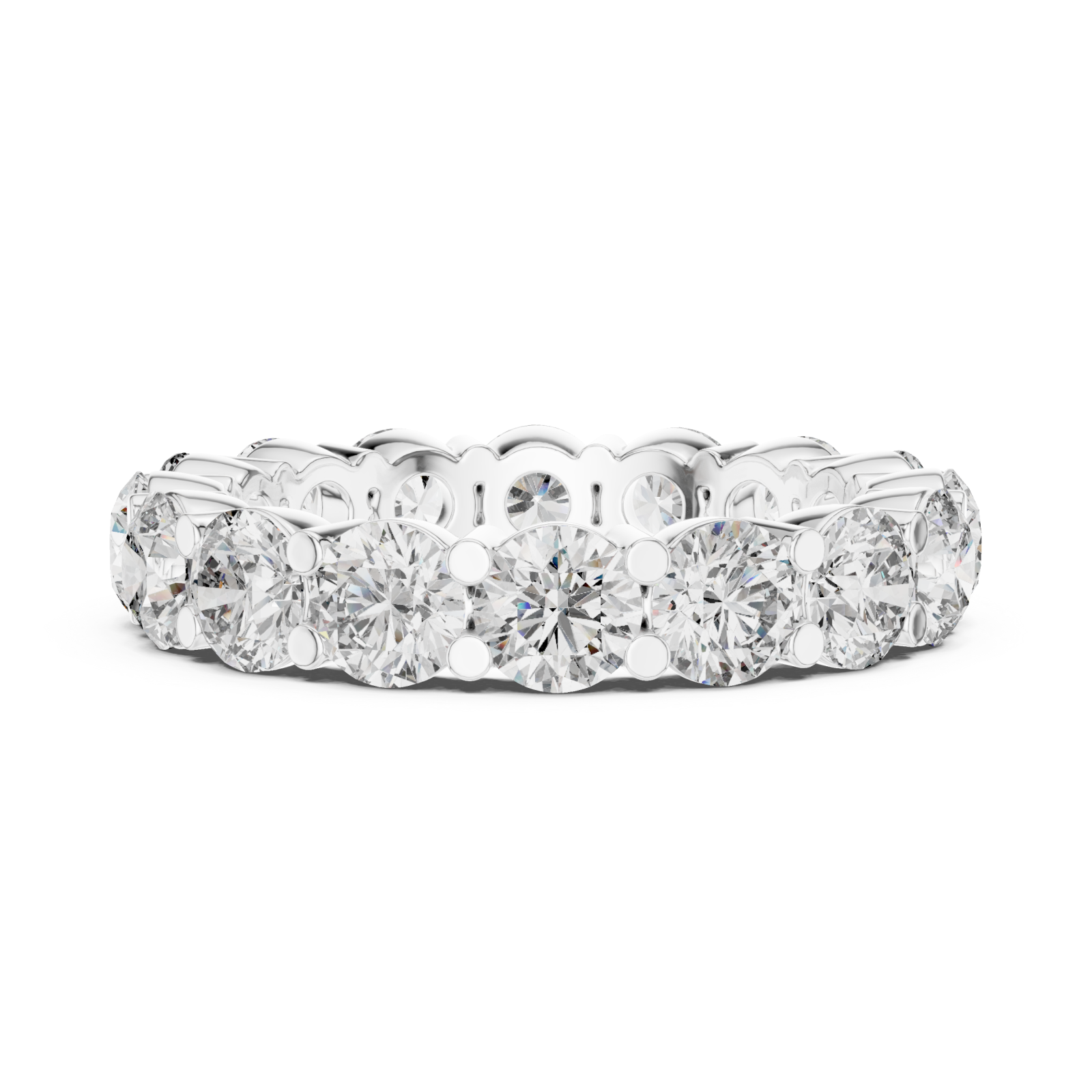  White Gold Pure Grace Classic Eternity Ring Side View
