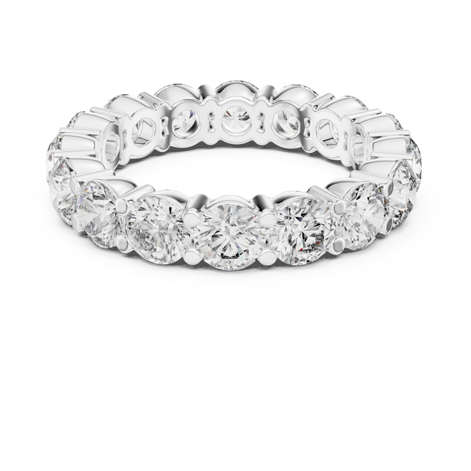  White Gold Pure Grace Classic Eternity Ring Front View