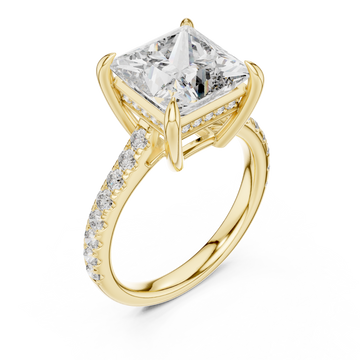 Gold Luminous Cascade Statement Band Ring Right View