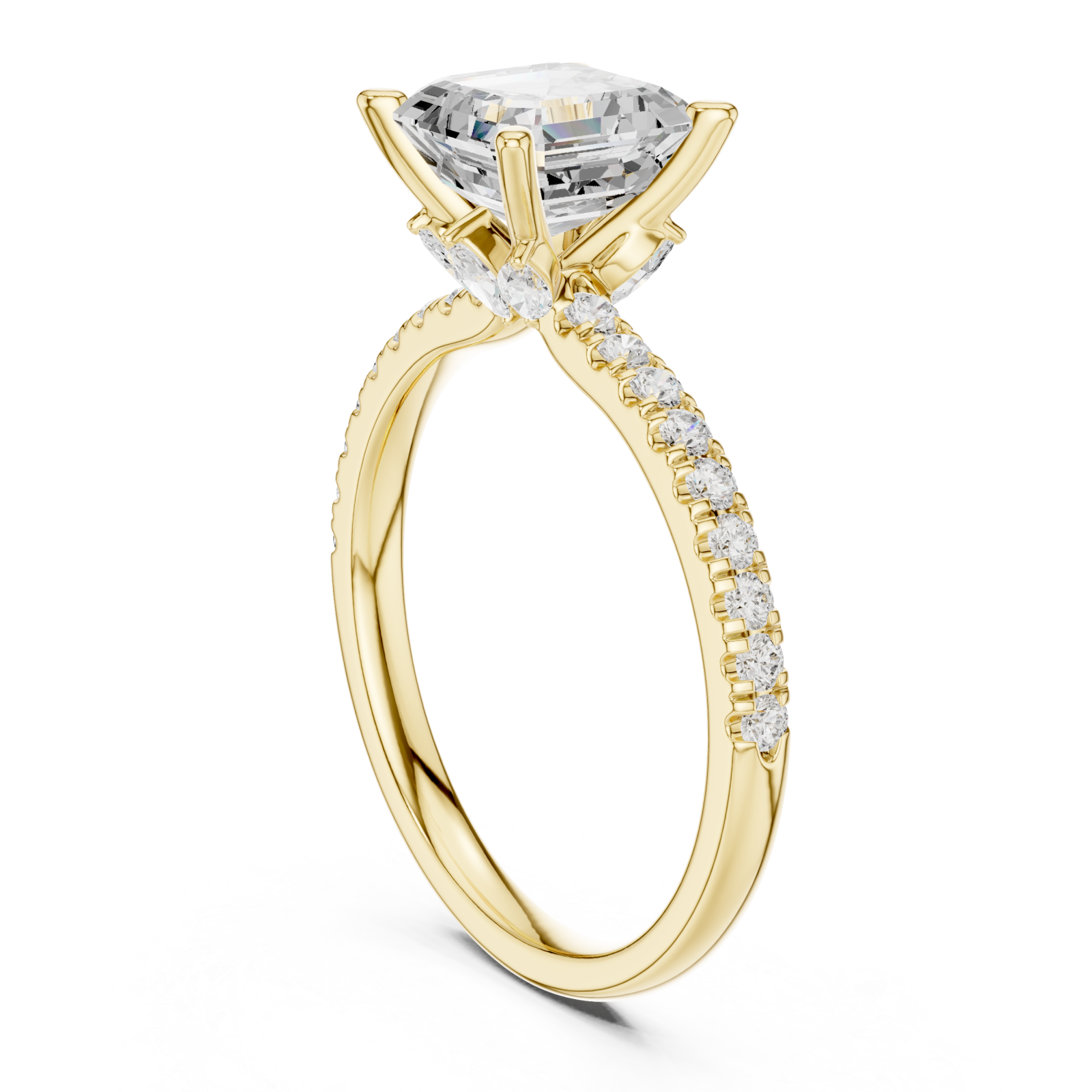  Gold Refined Grace Solitaire Engagement Ring Left View