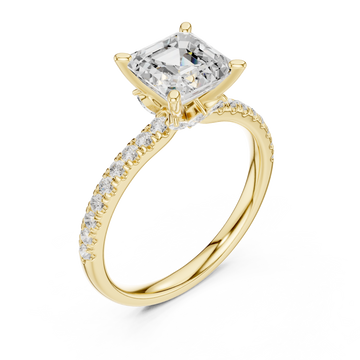 Gold Refined Grace Solitaire Engagement Ring Right View