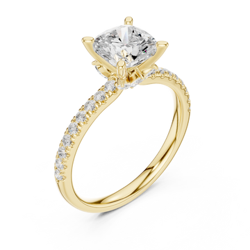 Gold Celeste Aura Solitaire Promise Ring Right View