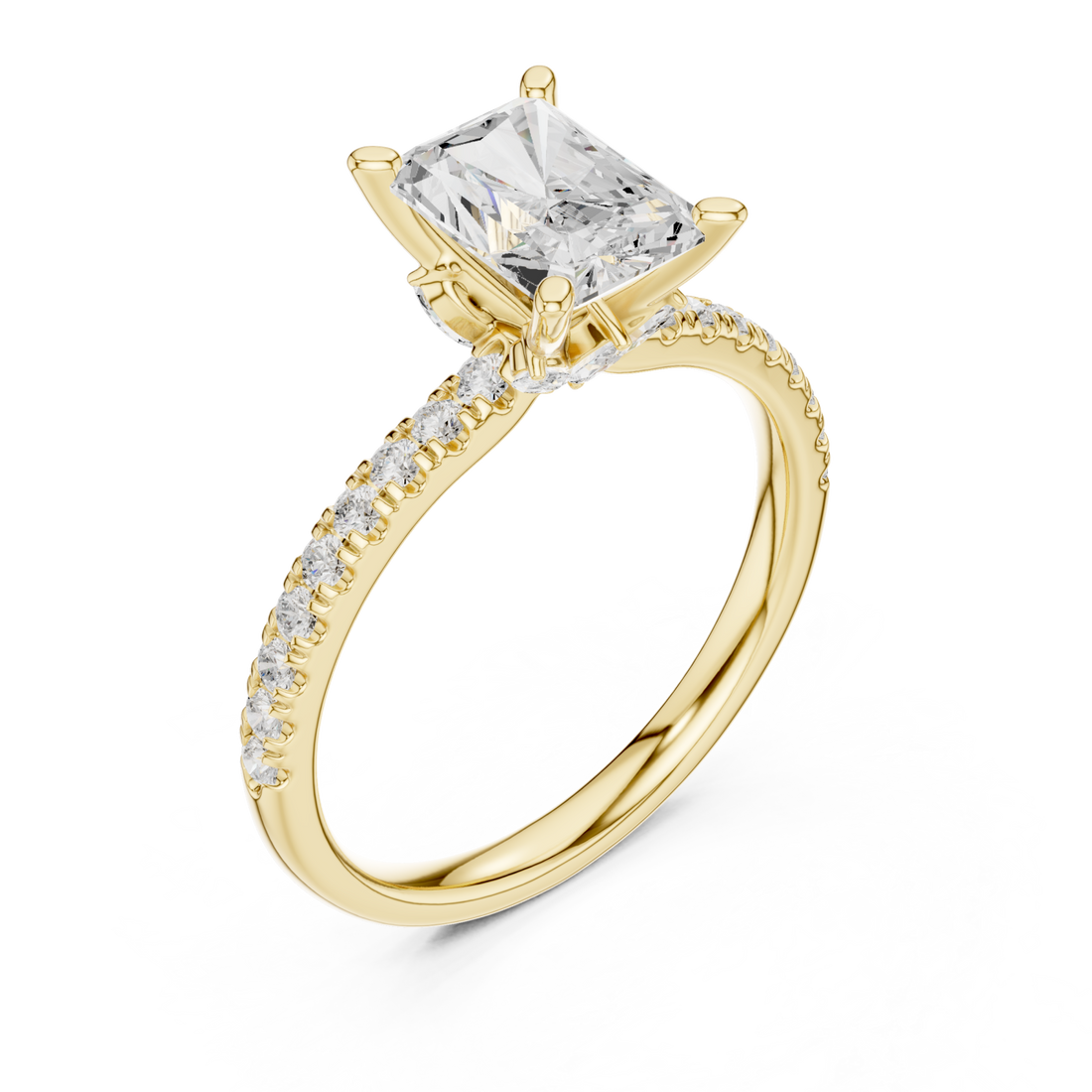 Gold Radiant Prism Statement Ring Right View