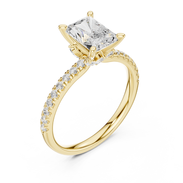 Gold Radiant Prism Statement Ring Right View