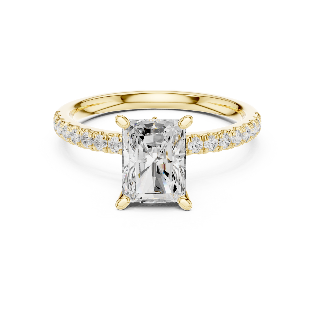 Gold Radiant Prism Statement Ring Right View