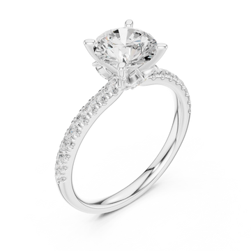  White Gold Solstice Whisper Band Engagement Ring Right View