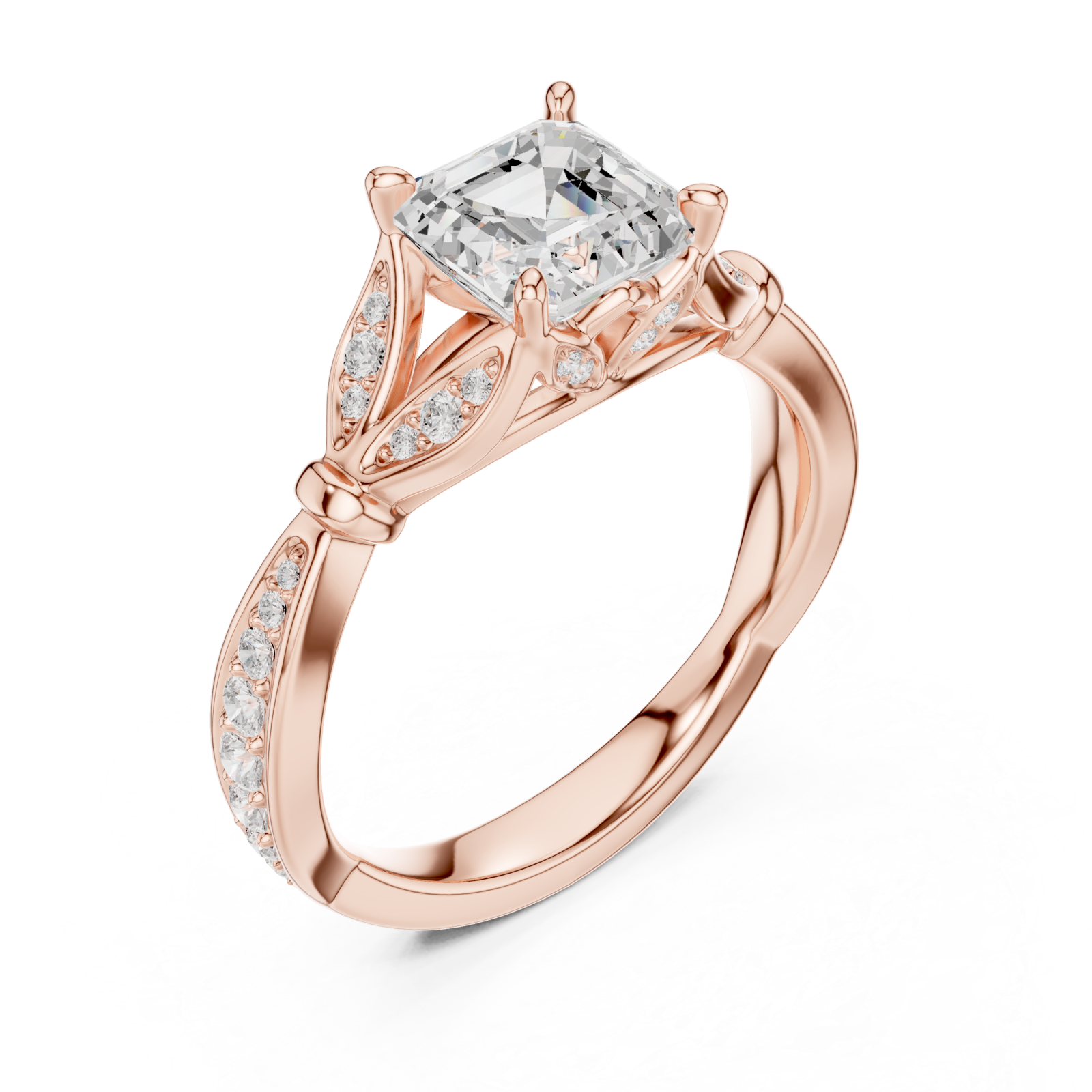  Rose Gold Imperial Crest Regal Ring Right View