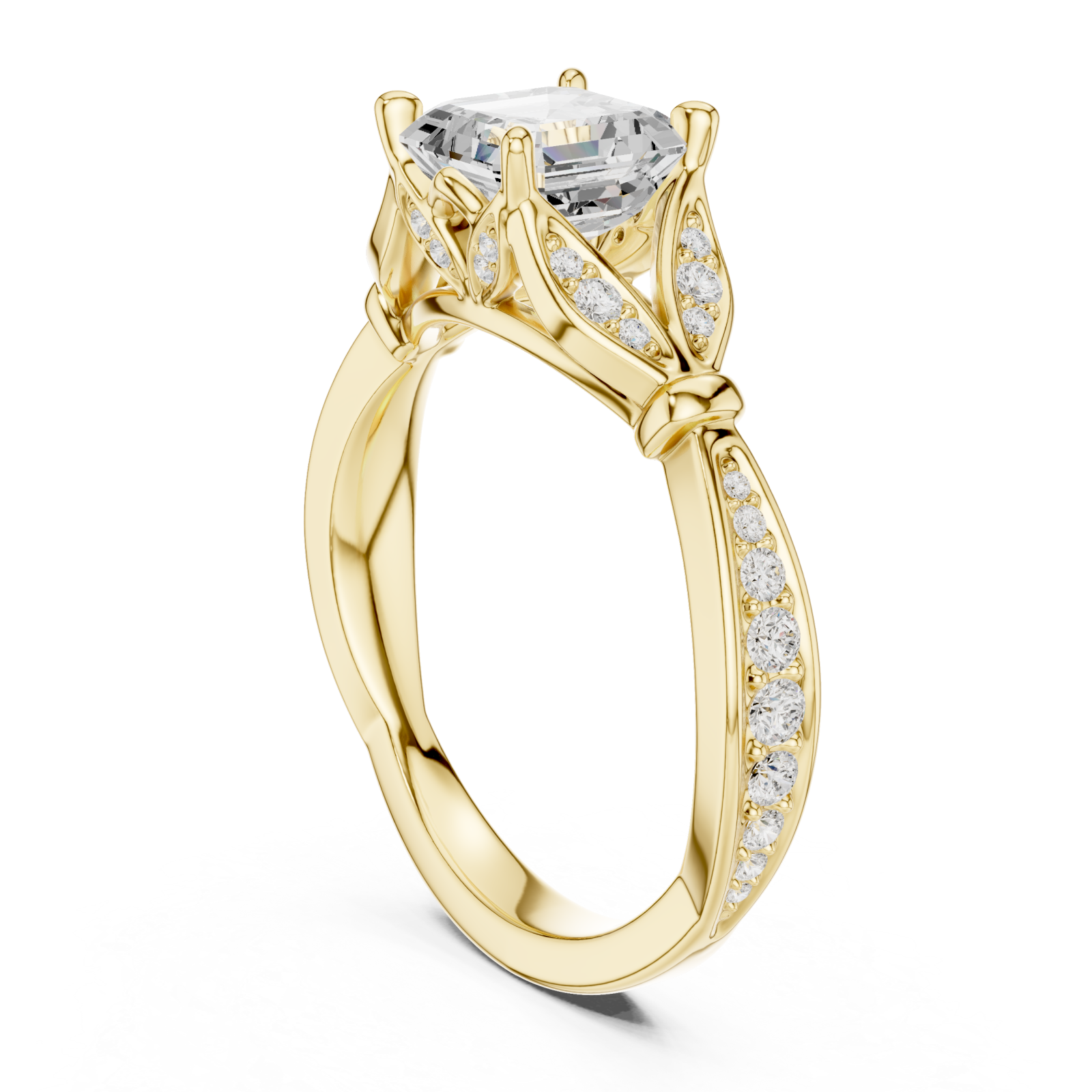  Gold Imperial Crest Regal Ring Left View