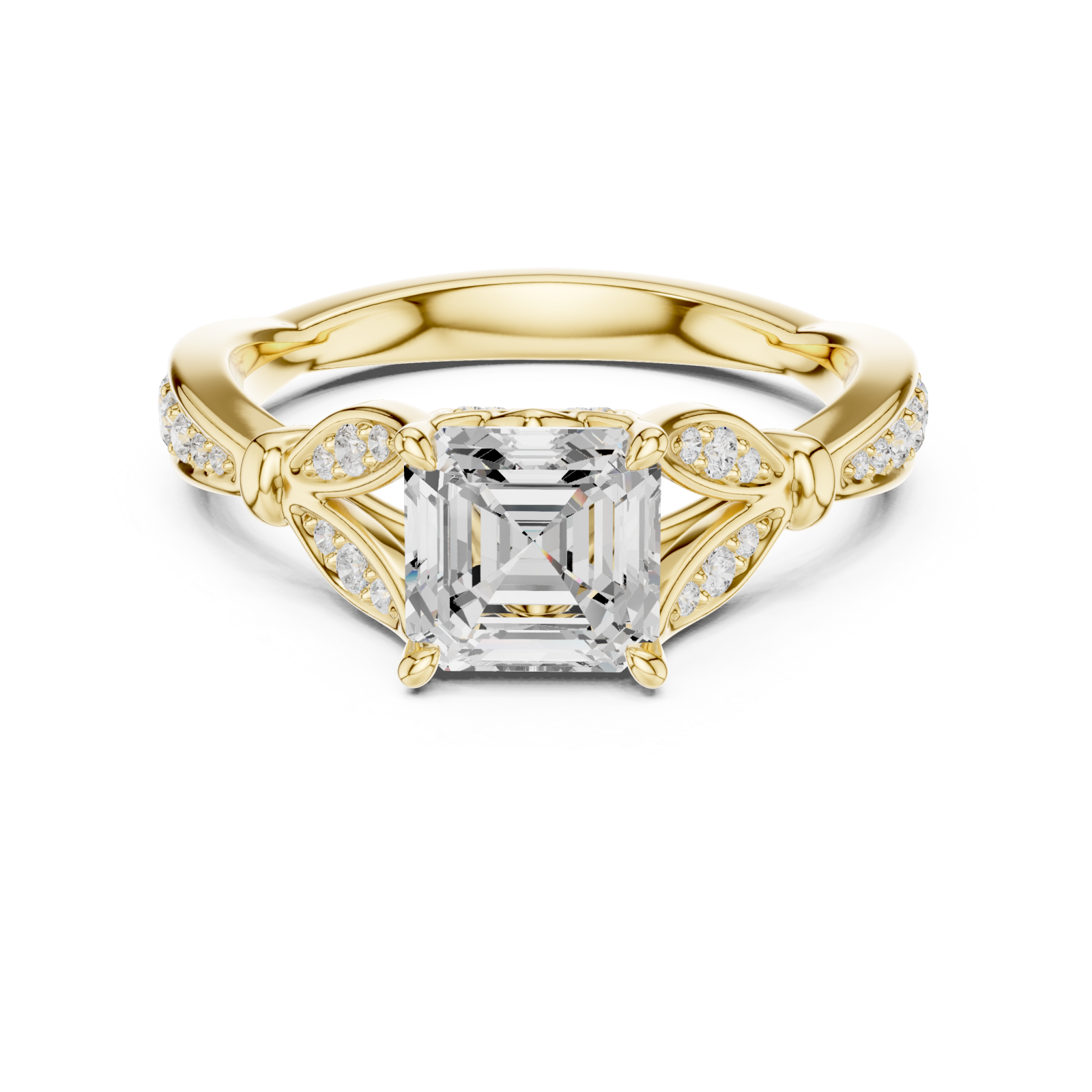  Gold Imperial Crest Regal Ring Front View