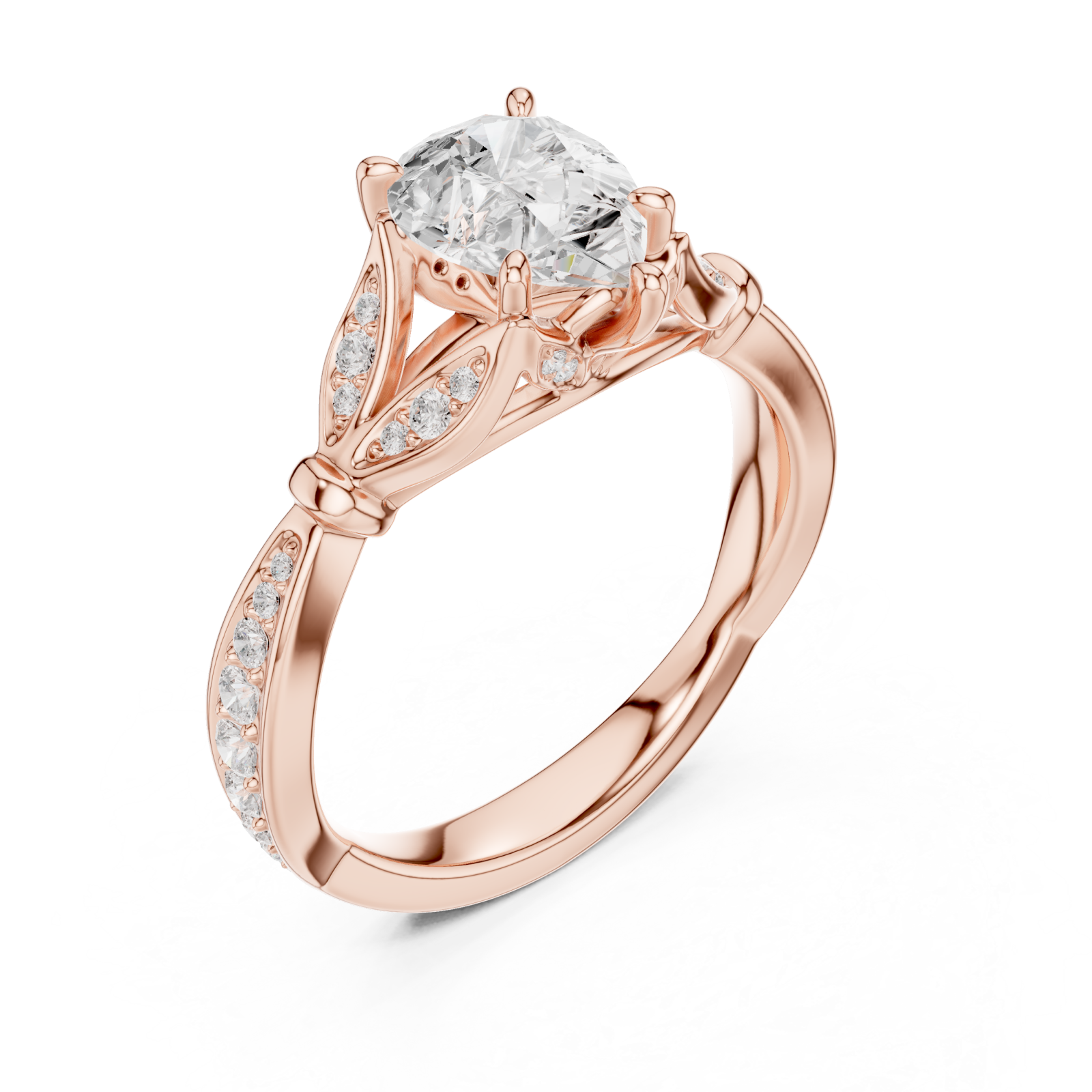  Rose Gold Celestial Crest Ring Right View