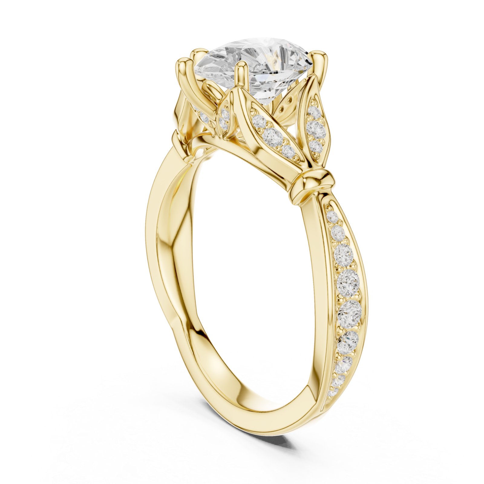  Gold Celestial Crest Ring Left View