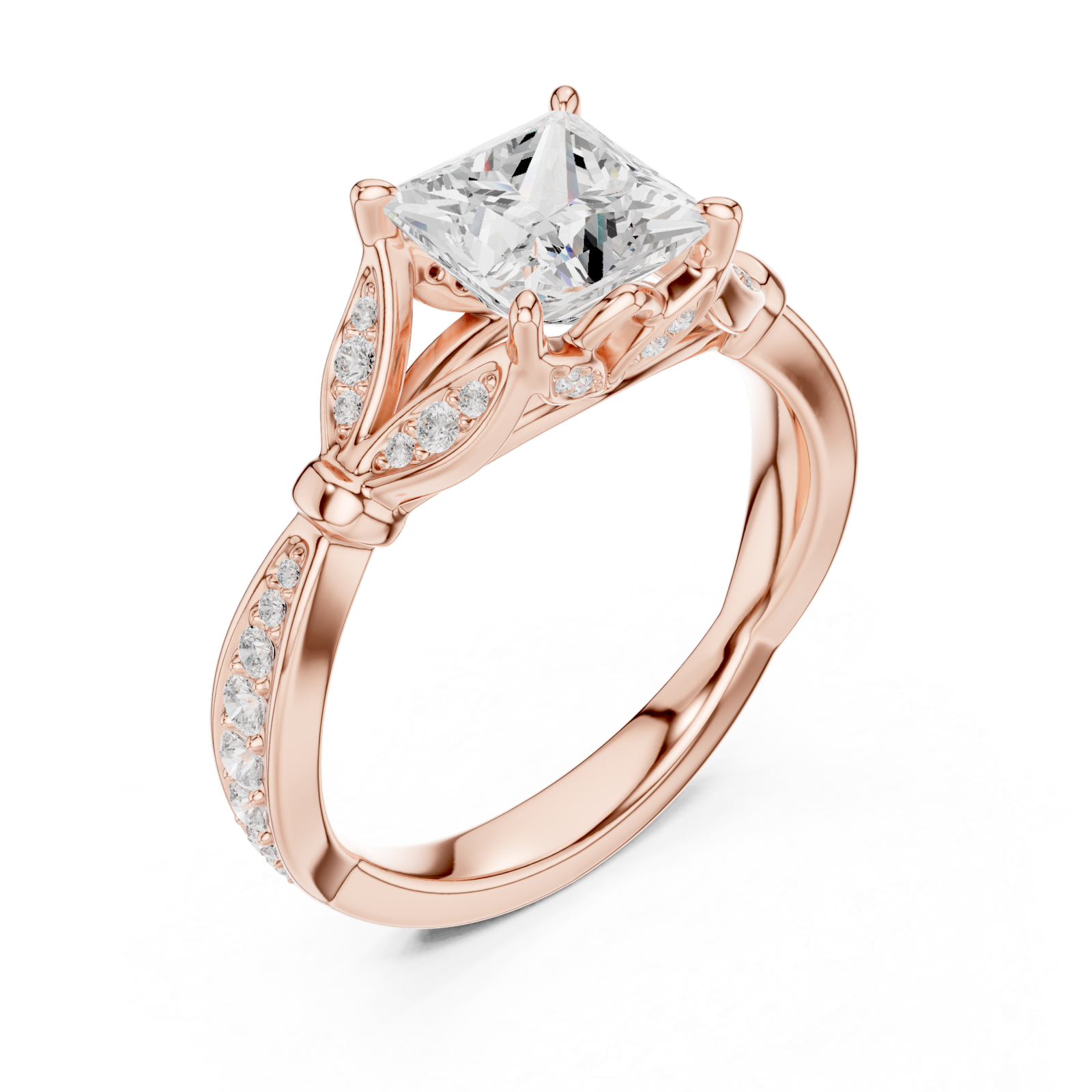  Rose Gold Opulent Harmony Solitaire Ring Right View